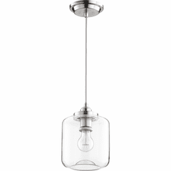 Quorum Clear Filament Pendant 7" - Satin Nickel - 845-65