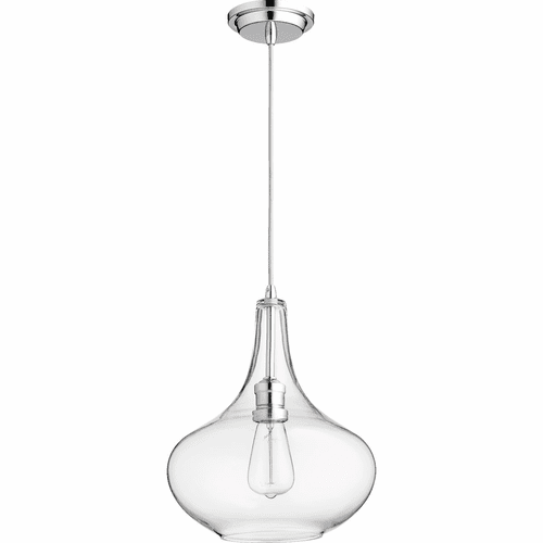 Quorum Clear Filament Pendant - Chrome W/ Clear - 8004-14
