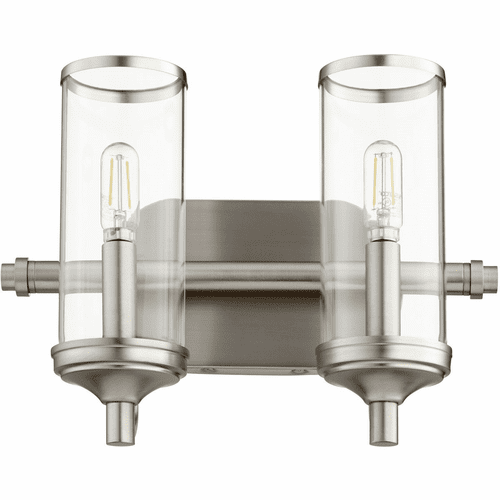 Quorum Collins 2-LT Vanity - Satin Nickel - 5044-2-65