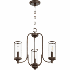 Quorum Collins 3-LT Chandelier - Oiled Bronze - 6044-3-86