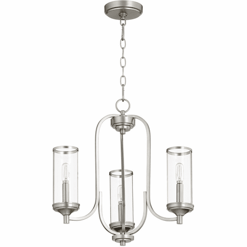 Quorum Collins 3-LT Chandelier - Satin Nickel - 6044-3-65