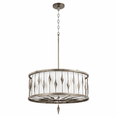 Quorum Cordon 6-LT Pendant - Persian Gray - 855-6-91 Quorum Cordon 6-LT Pendant - Persian Gray - 855-6-91