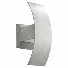 Quorum Curvo 12" 2-LT Outdoor LED Wall Sconce - Brushed Aluminum  - 9720-16