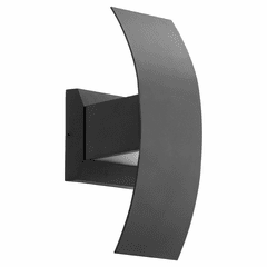 Quorum Curvo 12" 2-LT Outdoor LED Wall Sconce - Noir  - 9720-69