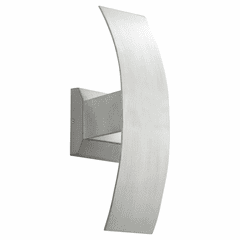 Quorum Curvo 15" 2-LT Outdoor LED Wall Sconce - Brushed Aluminum  - 9721-16