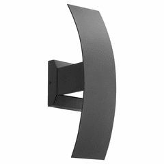 Quorum Curvo 15" 2-LT Outdoor LED Wall Sconce - Noir  - 9721-69
