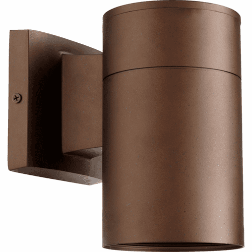 Quorum Cylinder 1-LT 4" Outdoor Lantern - Oiled Bronze - 720-86