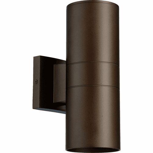 Quorum Cylinder 2-LT 4" Outdoor Lantern - Oiled Bronze - 720-2-86
