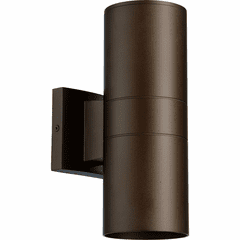 Quorum Cylinder 2-LT 4" Outdoor Lantern - Oiled Bronze - 720-2-86