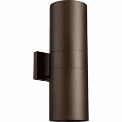 Quorum Cylinder 2-LT 6" Outdoor Lantern - Oiled Bronze - 721-2-86