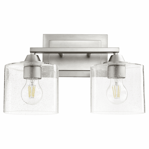 Quorum Dakota 2-LT Bath Vanity Light - Satin Nickel  - 5202-2-65