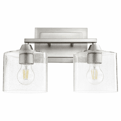 Quorum Dakota 2-LT Bath Vanity Light - Satin Nickel - 5202-2-65 Quorum Dakota 2-LT Bath Vanity Light - Satin Nickel - 5202-2-65