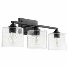 Quorum Dakota 3-LT Bath Vanity Light - Noir - 5202-3-69 Quorum Dakota 3-LT Bath Vanity Light - Noir - 5202-3-69