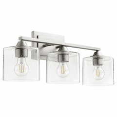 Quorum Dakota 3-LT Bath Vanity Light - Satin Nickel - 5202-3-65 Quorum Dakota 3-LT Bath Vanity Light - Satin Nickel - 5202-3-65