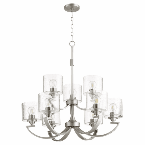 Quorum Dakota 9-LT Chandelier - Satin Nickel  - 6202-9-65