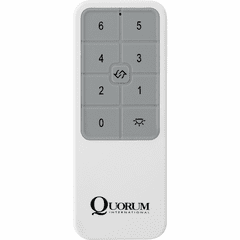 Quorum Dc Motor Hand Held Ceiling Fan Remote Control - White - 8-9860-0