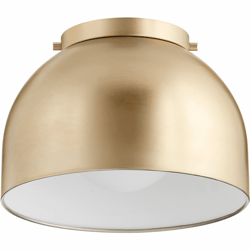 Quorum Dome 11" Flushmount - Aged Brass - 3004-11-80