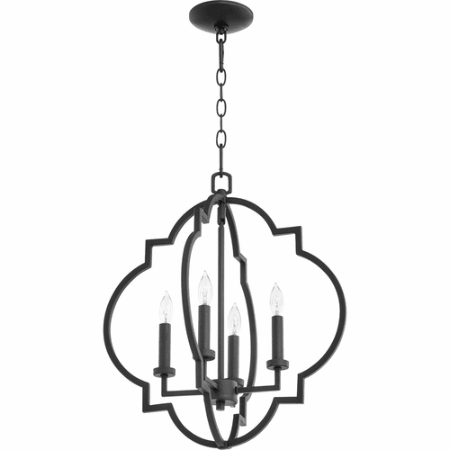 Quorum Dublin 18" 4-LT Pendant - Noir - 6842-4-69