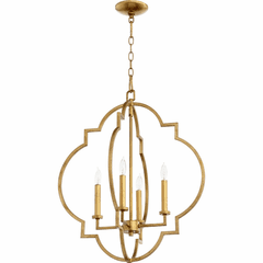 Quorum Dublin 21" 4-LT Pendant - Gold Leaf - 6942-4-74