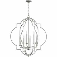 Quorum Dublin 30" 6-LT Pendant - Classic Nickel - 6842-6-64