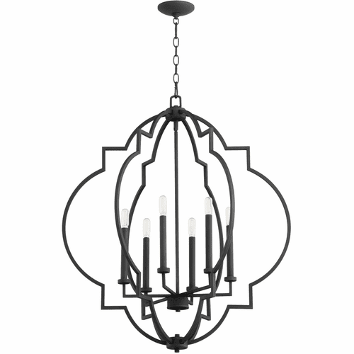 Quorum Dublin 30" 6-LT Pendant - Noir - 6842-6-69