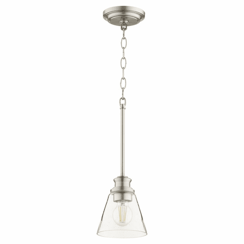 Quorum Dunbar 1-LT Pendant - Satin Nickel  - 309-65