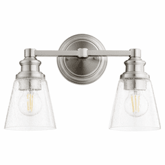 Quorum Dunbar 2-LT Wall Mount - Satin Nickel  - 509-2-65