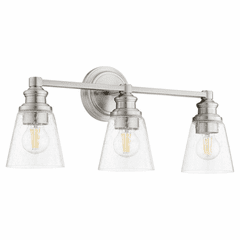 Quorum Dunbar 3-LT Bath Vanity Light - Satin Nickel  - 509-3-65