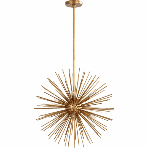 Quorum Electra 8-LT Pendant - Gold Leaf - 600-8-74