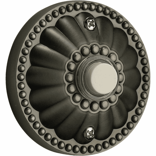 Quorum Elegant Round Door Chime Button - Antique Silver - 7-306-92