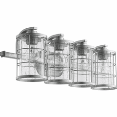 Quorum Ellis 4-LT Bath Vanity - Tumbled Steel - 5364-4-7