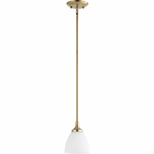Quorum Enclave 1-LT Mini Pendant - Aged Brass - 3059-80