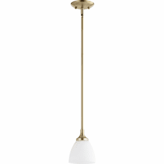 Quorum Enclave 1-LT Mini Pendant - Aged Brass - 3059-80 Quorum Enclave 1-LT Mini Pendant - Aged Brass - 3059-80