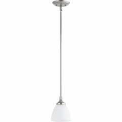 Quorum Enclave 1-LT Mini Pendant - Satin Nickel - 3059-65 Quorum Enclave 1-LT Mini Pendant - Satin Nickel - 3059-65