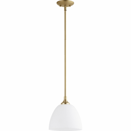 Quorum Enclave 1-LT Pendant - Aged Brass - 3159-80