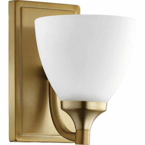 Quorum Enclave 1-LT Wall Mount - Aged Brass - 5459-1-80