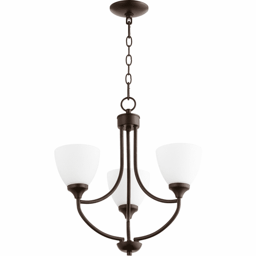 Quorum Enclave 3-LT Chandelier - Oiled Bronze - 6059-3-86