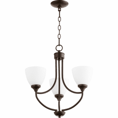 Quorum Enclave 3-LT Chandelier - Oiled Bronze - 6059-3-86 Quorum Enclave 3-LT Chandelier - Oiled Bronze - 6059-3-86