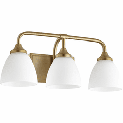 Quorum Enclave 3-LT Vanity - Aged Brass - 5059-3-80 Quorum Enclave 3-LT Vanity - Aged Brass - 5059-3-80