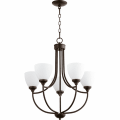 Quorum Enclave 5-LT Chandelier - Oiled Bronze - 6059-5-86 Quorum Enclave 5-LT Chandelier - Oiled Bronze - 6059-5-86