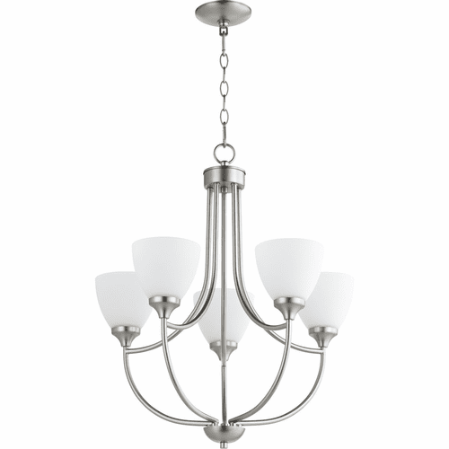 Quorum Enclave 5-LT Chandelier - Satin Nickel - 6059-5-65