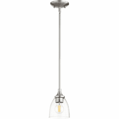 Quorum Enclave Pendant - Satin Nickel W/ Clear/Seeded - 3059-265 Quorum Enclave Pendant - Satin Nickel W/ Clear/Seeded - 3059-265