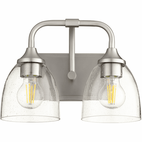 Quorum Enclave Vanity - Satin Nickel W/ Clear/Seeded - 5059-2-265