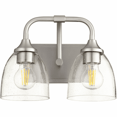 Quorum Enclave Vanity - Satin Nickel W/ Clear/Seeded - 5059-2-265