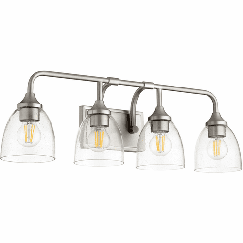 Quorum Enclave Vanity - Satin Nickel W/ Clear/Seeded - 5059-4-265