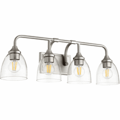 Quorum Enclave Vanity - Satin Nickel W/ Clear/Seeded - 5059-4-265