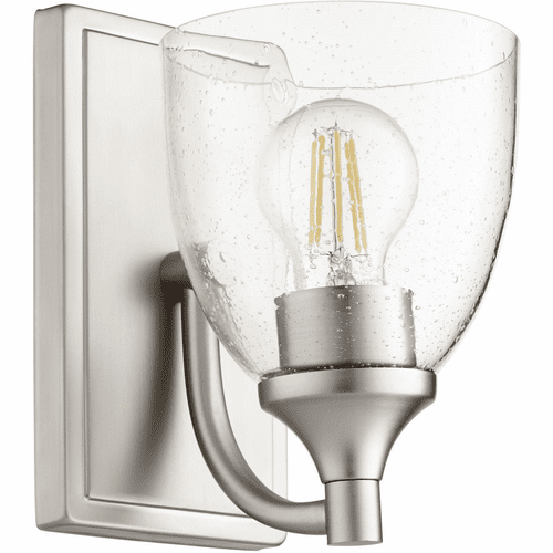 Quorum Enclave Wall Mount - Satin Nickel W/ Clear/Seeded - 5459-1-265