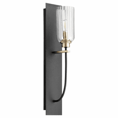 Quorum Espy 1-LT Wall Mount - Noir w/Aged Brass - 507-1-6980 Quorum Espy 1-LT Wall Mount - Noir w/Aged Brass - 507-1-6980