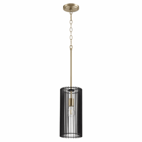 Quorum Finura 14" 1-LT Pendant - Aged Brass  - 817-1-80