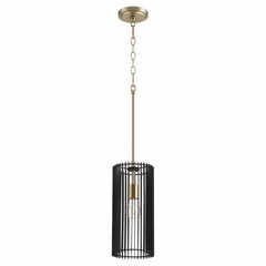 Quorum Finura 14" 1-LT Pendant - Aged Brass  - 817-1-80